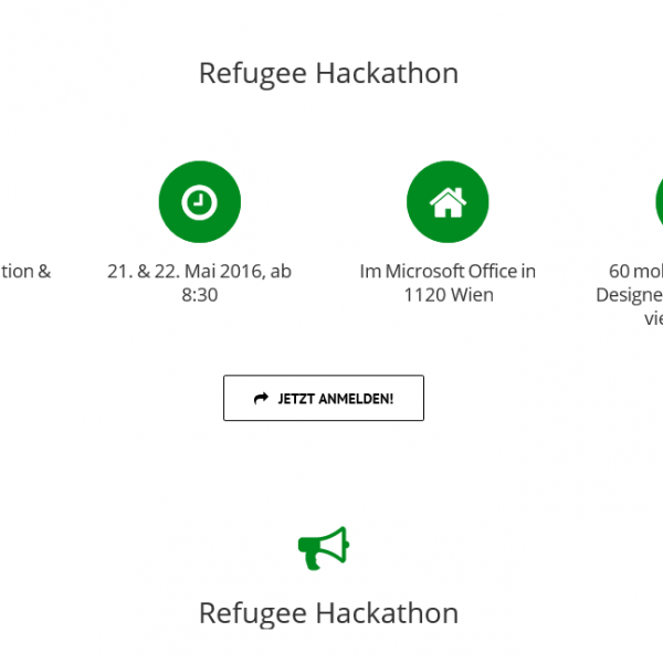 Die Welcome-App ist Partner des Refugee Hackathon Austria